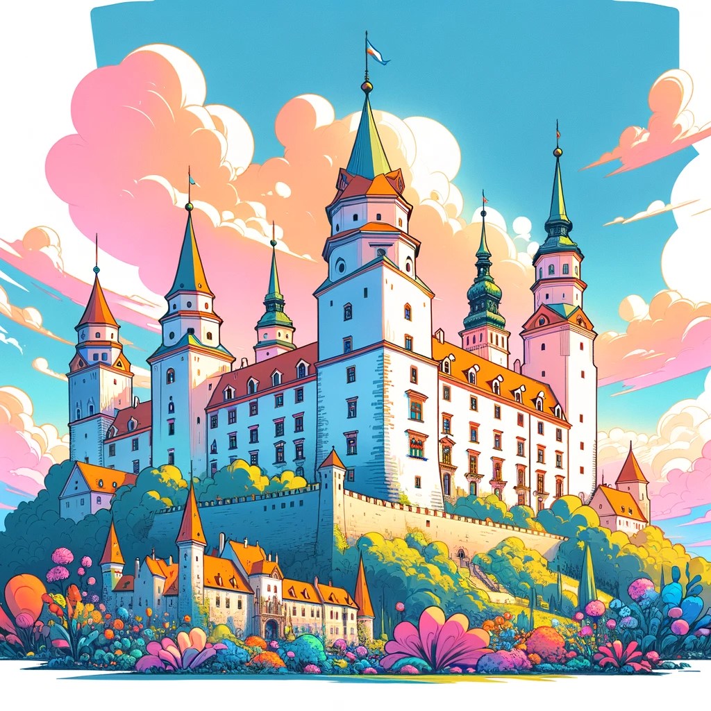 Bratislava castle disnay style